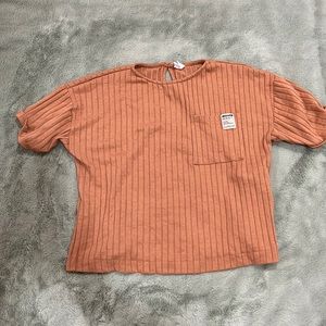 Zara kids oversized brown shirt